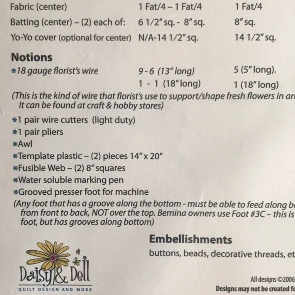 Dimensional Fabric Flowers Pattern
